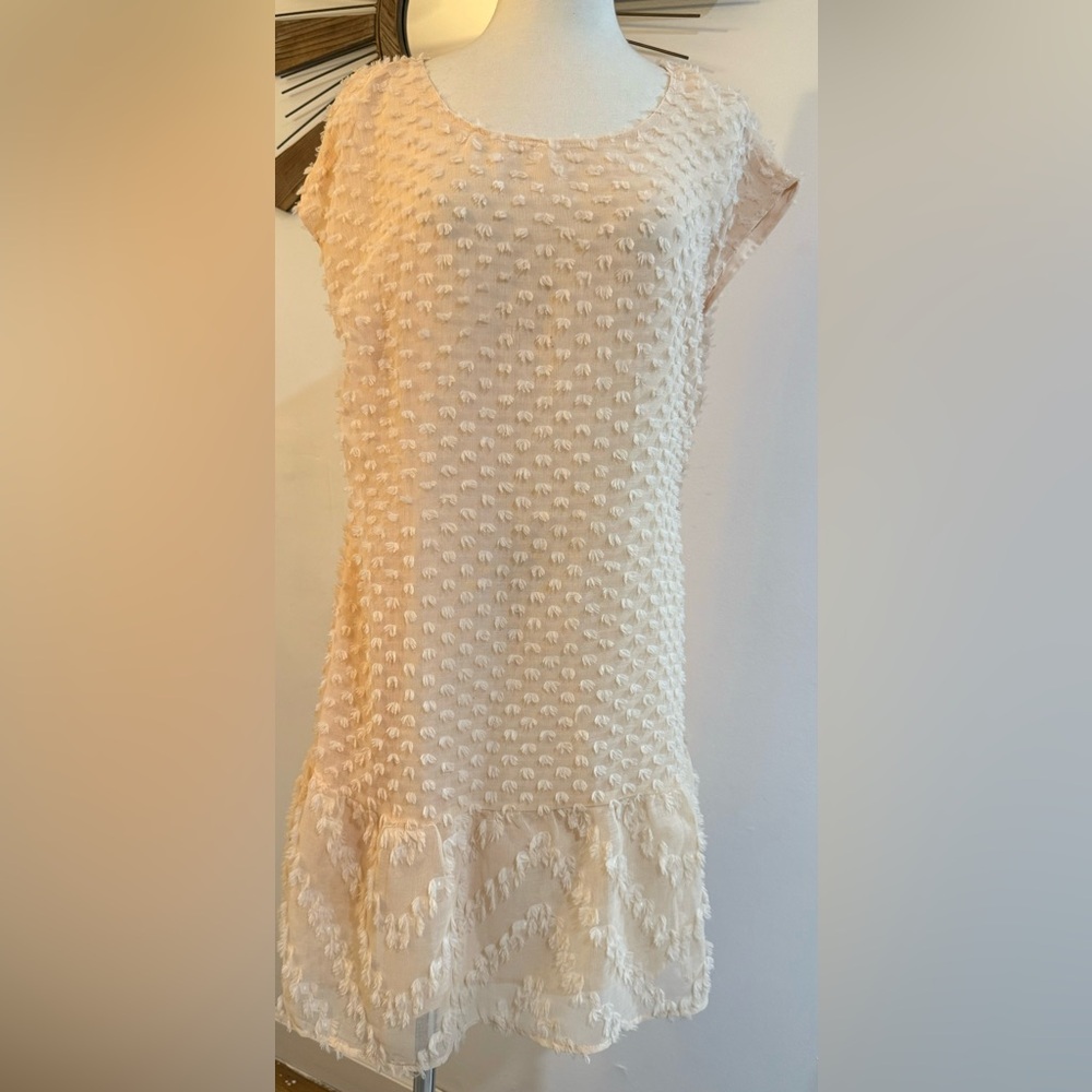 Brand C Texured Cream Mini Dress